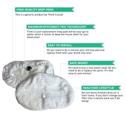 Crucial Vacuum Replacement Mop Pads Compatible With Bissell Replacement Microfiber Steam Mop Pad Parts - Hardwood Mop Head Part - Parts 203-2158, 2032158, 3255, 32525 Model 1867 -Best Filter Shop VP2 8c84cc8b 4d0e 4832 ac46 6673f5ffa6e6