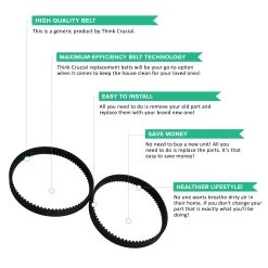 Replacement 8MM Vacuum Belts, Fits Dyson DC17, Compatible With Part 911710-01 -Best Filter Shop VP2 b80735bf d791 4a5e 95d2 2ee79000aa16