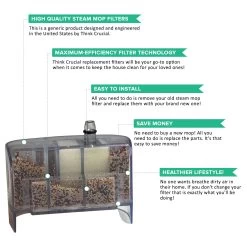 Think Crucial 1 Replacement For Bissell Calcium Water Filter Fits Steam Mop 218-5600, Compatible With Part # 2185600 -Best Filter Shop VP2 c9e7c50a 53c6 4d51 9bd5 690e8d584088