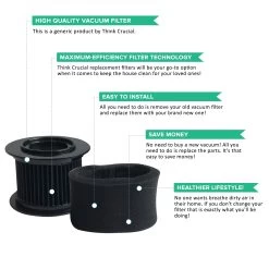 Think Crucial Replacement Air Filter - Washable Dust Cup Vacuum Air Filters Parts - Compatible With Bissell PowerEdge Hard Floor Vacuum Models 81L2 And 81L2T - Replace Filter Part #54A2 - (4 Pack) 9 Think Crucial Replacement Air Filter - Washable Dust Cup Vacuum Air Filters Parts - Compatible With Bissell PowerEdge Hard Floor Vacuum Models 81L2 And 81L2T - Replace Filter Part #54A2 - (4 Pack) -Best Filter Shop VP2 ca1598ed c980 4b8c a558 01fe4dfce465