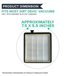 Replacement F45 Filter Kit, Fits Dirt Devil, Compatible With Part 2KQ0107000, 2KQ0104000 & 1KQ0106000 -Best Filter Shop VP3 05ae61f7 93af 47b5 8119 def4c3b58972