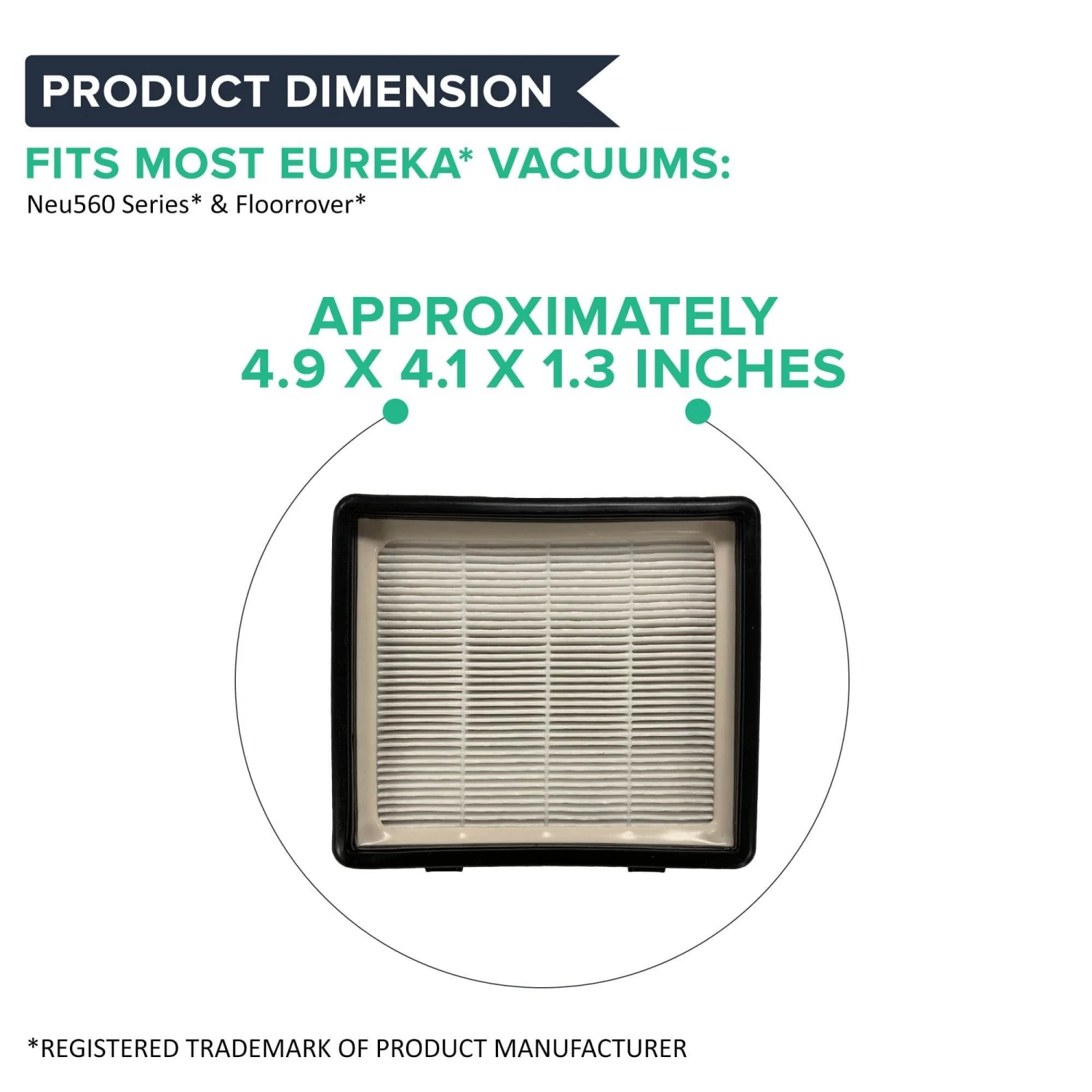 Crucial Air Filter Replacement Part Compatible With Eureka Part# S3008 Floorrover Upright Vacuum Cleaner Series NEU560 NEU561 NEU562 NEU563 NEU565 NEU566 NEU568 NEU569 HEPA Style 7 Crucial Air Filter Replacement Part Compatible With Eureka Part# S3008 Floorrover Upright Vacuum Cleaner Series NEU560 NEU561 NEU562 NEU563 NEU565 NEU566 NEU568 NEU569 HEPA Style - Image 5