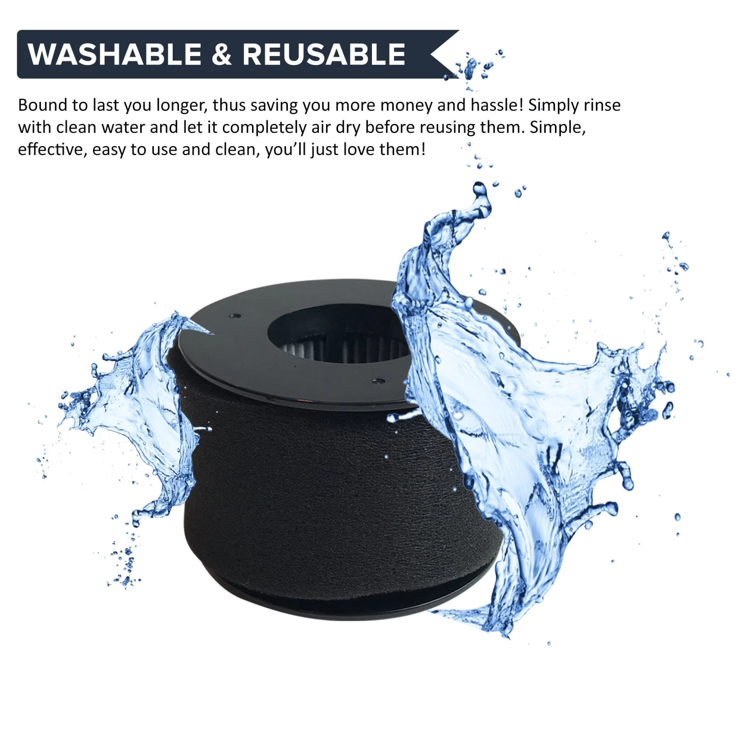 Think Crucial Replacement Air Filter - Washable Dust Cup Vacuum Air Filters Parts - Compatible With Bissell PowerEdge Hard Floor Vacuum Models 81L2 And 81L2T - Replace Filter Part #54A2 - (4 Pack) 6 Think Crucial Replacement Air Filter - Washable Dust Cup Vacuum Air Filters Parts - Compatible With Bissell PowerEdge Hard Floor Vacuum Models 81L2 And 81L2T - Replace Filter Part #54A2 - (4 Pack) - Image 4