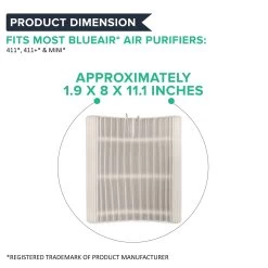 Particle & Carbon Filter Replacement Fits Blueair 411, 411+ & MINI Air Purifiers, Compare To Model # F411PACF102174, Foldable -Best Filter Shop VP3 26d553f8 c5a8 4a9b 8fa0 5dc202f46b9b