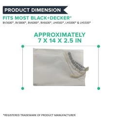 Black & Decker Disposable Leaf Blower Bags Compatible With Black+Decker Leaf Blower Models BV3600, BV3800, BV6000, BV6600, LH4500, LH5000 & LH5500, Part # BV-008 (5 Pack) -Best Filter Shop VP3 2e743ee9 586e 4dcd 90be 9f562b4e86be