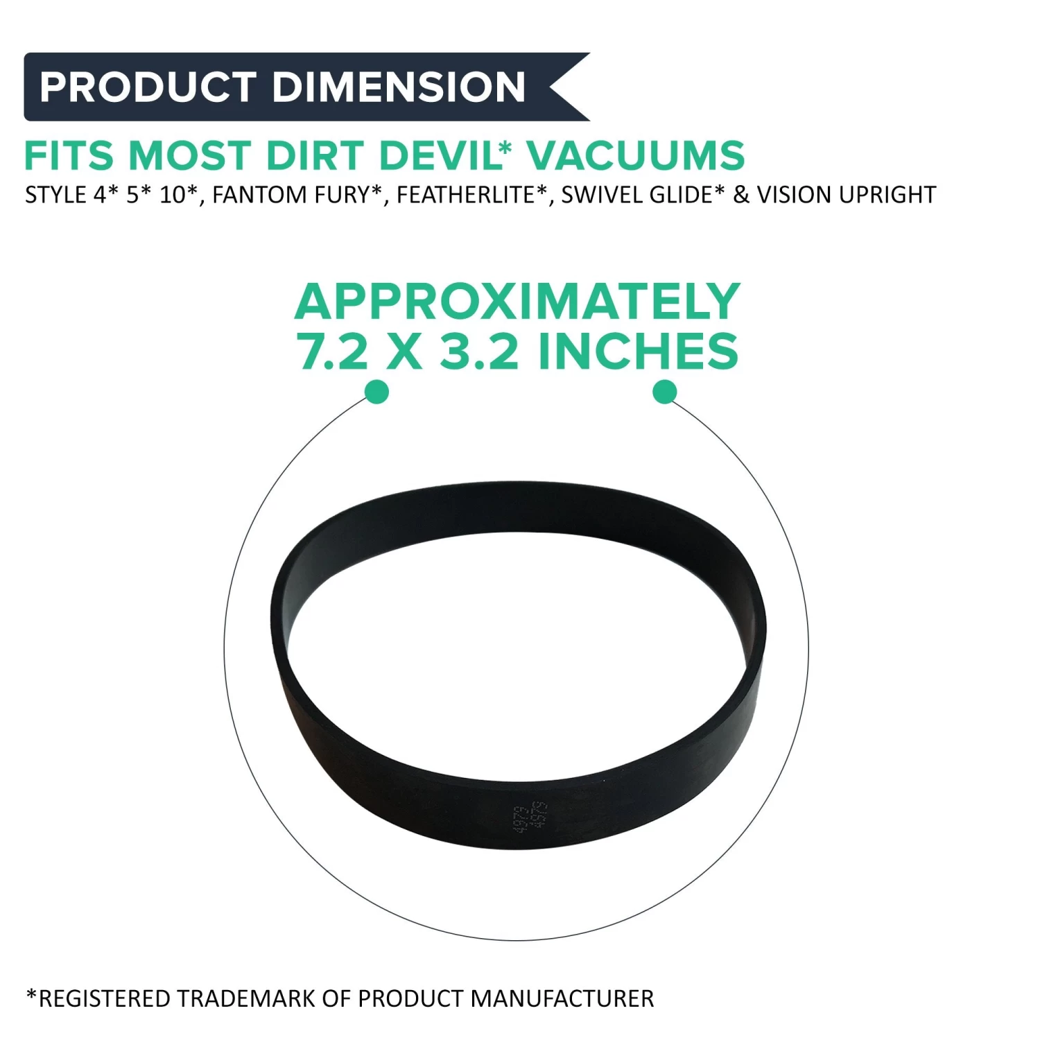 10pk Replacement Style 4, 5 & 10 Belts, Fits Dirt Devil, Compatible With Part 1540310001, 3720310001, 1LU0310X00 & 3860140600 6 10pk Replacement Style 4, 5 & 10 Belts, Fits Dirt Devil, Compatible With Part 1540310001, 3720310001, 1LU0310X00 & 3860140600 - Image 4