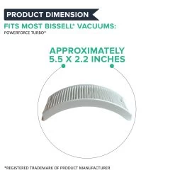 Think Crucial Replacement Air Filter - Compatible With Bissell Style 12 - HEPA Style Filter Parts For PowerForce Bagless Models 6594, 6594F - Pair With Part #203-1402 And 203-8037 - Available In Bulk (2 Pack) -Best Filter Shop VP3 50ea3c54 4e53 4d66 8580 7cd2aab5b15e