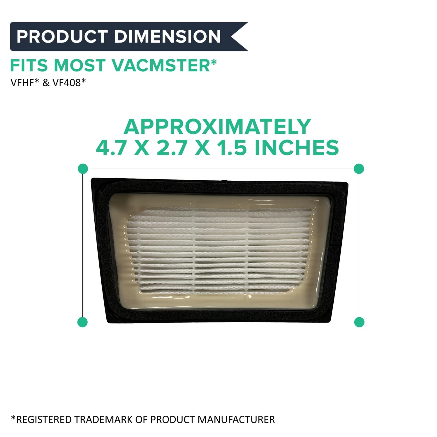 Wet / Dry Vacuum Filter For Vacmaster VFHF, Fits Model VF408 6 Wet / Dry Vacuum Filter For Vacmaster VFHF, Fits Model VF408 - Image 4