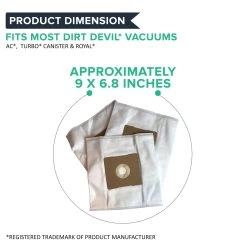 Replacement AC Bags, Fits Dirt Devil, Compatible With Part 304325001 & AD10035 -Best Filter Shop VP3 5e750e0c 50ca 4637 9c1c 93f19fa2215e