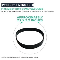 6pk Replacement Style 4, 5 & 10 Belts, Fits Dirt Devil, Compatible With Part 1540310001, 3720310001, 1LU0310X00 & 3860140600 -Best Filter Shop VP3 77aced9c 852d 4487 b320 679ee2e1f0a2