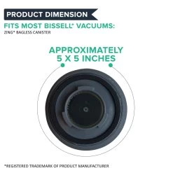 Crucial Vacuum Air Filter Replacement - Compatible With Bissell Part # 2031532 - Bissell Dirt Bin Filter Fits Zing Bagless Canister Vacuum Models - Washable, Reusable, Compact Vac Filters (1 Pack) -Best Filter Shop VP3 7d131014 bdc8 4c39 a256 78d218253615