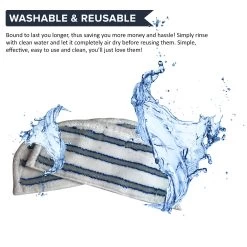 Crucial Vacuum Replacement Pads Compatible With Bissell 46B4 Series, Striped Microfiber Pad Part Fits Steam & Sweep Hard Floor Cleaners, Compatible With Parts # 75F5, 2032200 & 203-2200 -Best Filter Shop VP3 923fc26a 8a93 46e1 b2e2 229f6562b5a0