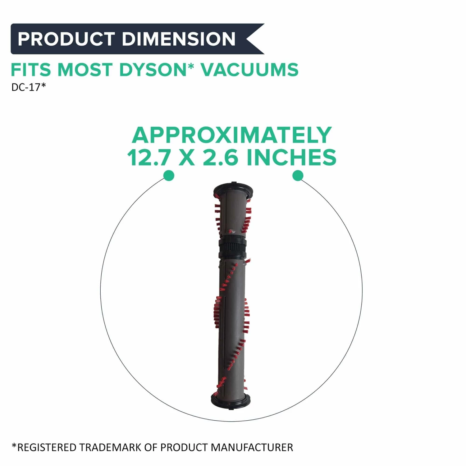 Replacement Brush Roller, Fits Dyson DC17, Compatible With Part 911961-01 6 Replacement Brush Roller, Fits Dyson DC17, Compatible With Part 911961-01 - Image 4