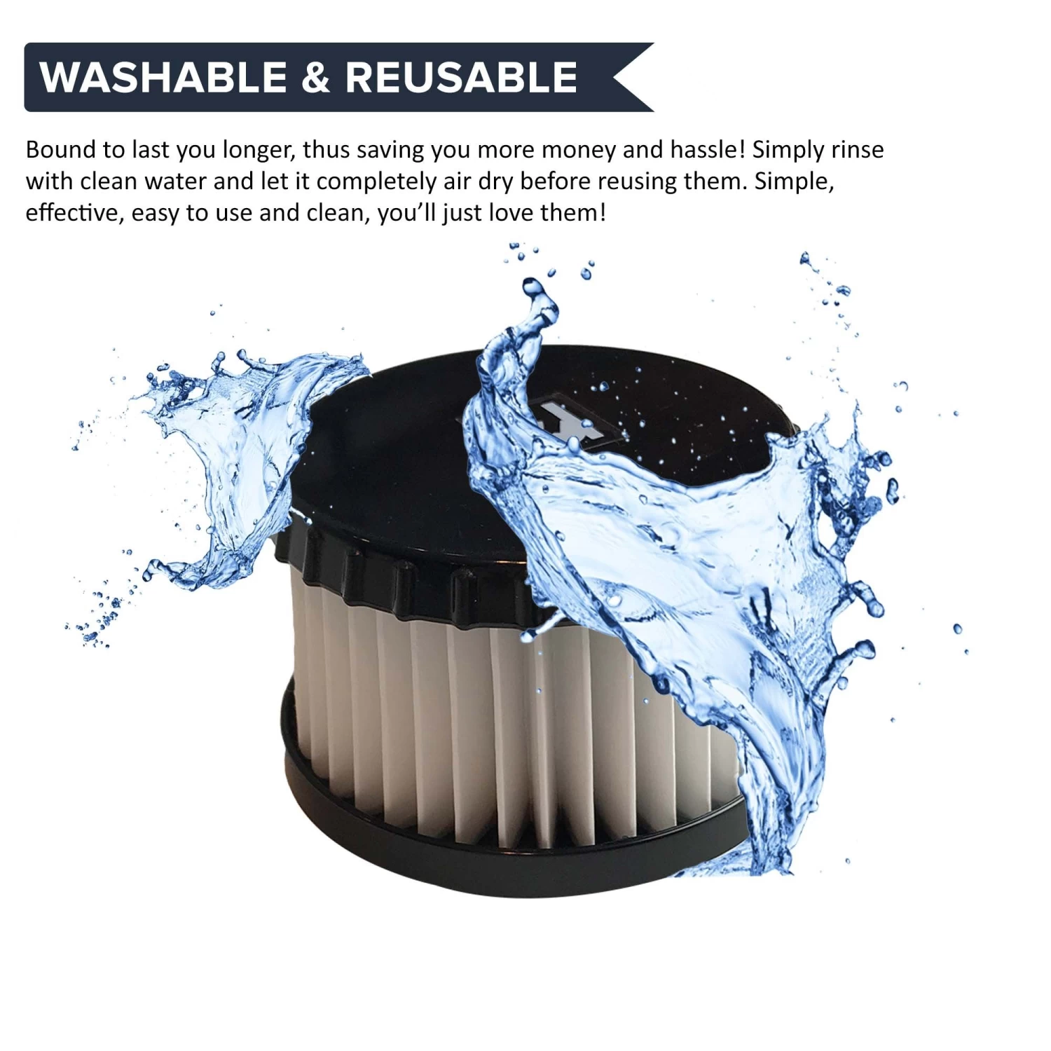 2pk Replacement F9 HEPA Style Filters, Fits Dirt Devil, Compatible With Part 2DJ0360000 & 3DJ0360000 6 2pk Replacement F9 HEPA Style Filters, Fits Dirt Devil, Compatible With Part 2DJ0360000 & 3DJ0360000 - Image 4