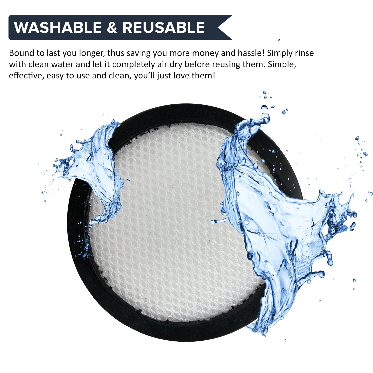 Replacement Pre Filter & Foam Filter Set Compatible With Eureka RapidClean Pro Cordless Stick Vacuum (2 PACK) 6 Replacement Pre Filter & Foam Filter Set Compatible With Eureka RapidClean Pro Cordless Stick Vacuum (2 PACK) - Image 4