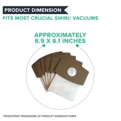 12pk Crucial Swirl Vacuum Bags, Fits Simplicity Type S SS-6 & Riccar SupraQuik RSQ-6 -Best Filter Shop VP3 e510ac63 420a 4e82 8db4 f9ec275eeab1