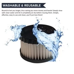 Crucial Vacuum Air Filters Replacement - Compatible With Dirt Devil Part # 3DJ0360000 & 2DJ0360000, Dirt Devil F9 HEPA Style Filter Models, Vacs - Maximum Efficiency Technology For Home -Best Filter Shop VP3 edb1450e 727f 4e59 8d2b b962c976580d