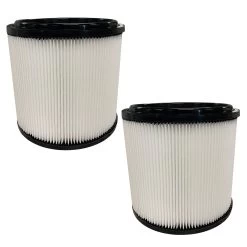 Wet / Dry Vacuum Filter Fits Vacmaster VCFH, Fits 5 - 20 Gallon Wet/Dry Vacs, Retainer Lid Not Included -Best Filter Shop Vacmaster VCFH Filter 2pk