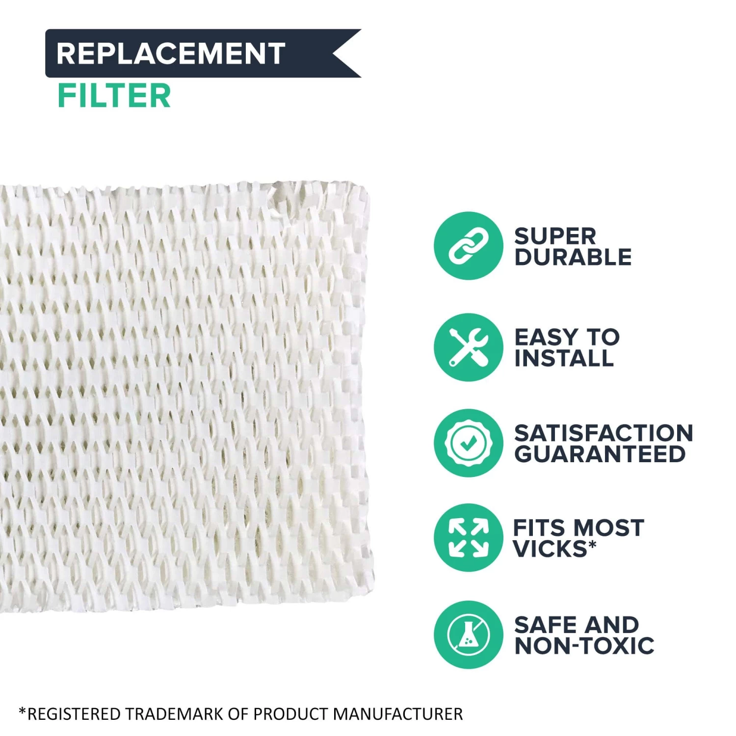 Vicks® Vicks Air Humidifier Filter Replacement Part # WF2 4 Vicks® Vicks Air Humidifier Filter Replacement Part # WF2 - Image 2