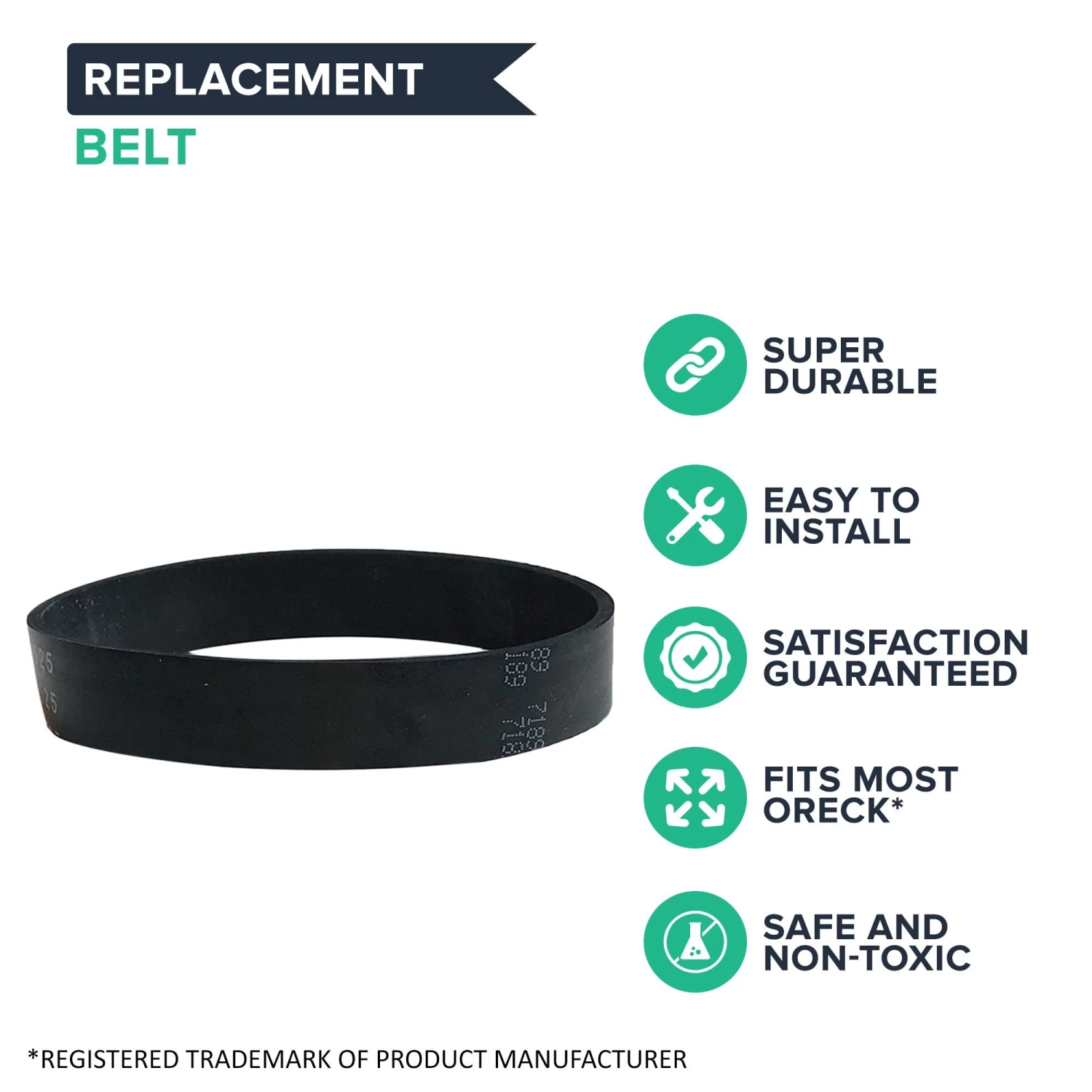9pk Replacement Vacuum Belts, Fits Oreck XL Upright, Compatible With Part 030-0604 & XL010-0604 4 9pk Replacement Vacuum Belts, Fits Oreck XL Upright, Compatible With Part 030-0604 & XL010-0604 - Image 2