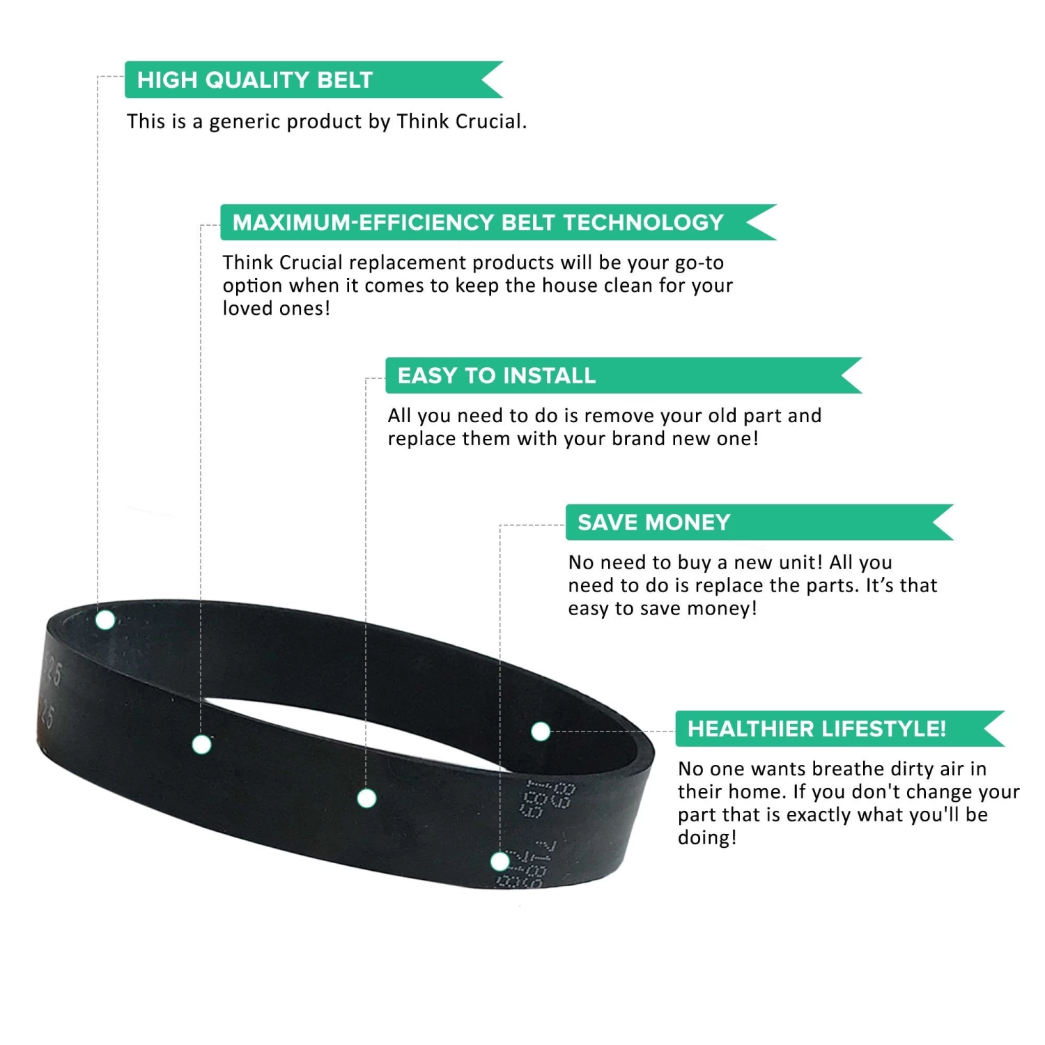 Replacement Roller Brush & 3 Belts, Fits XL Oreck, Compatible With Part 016-1152, 75202-01 & XL010-0604 5 Replacement Roller Brush & 3 Belts, Fits XL Oreck, Compatible With Part 016-1152, 75202-01 & XL010-0604 - Image 3