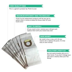 9pk Replacement Type Y Windtunnel Paper Bags, Fits Hoover, Compatible With Part 4010100Y -Best Filter Shop Y PAPER BAGS VALUE PROPS