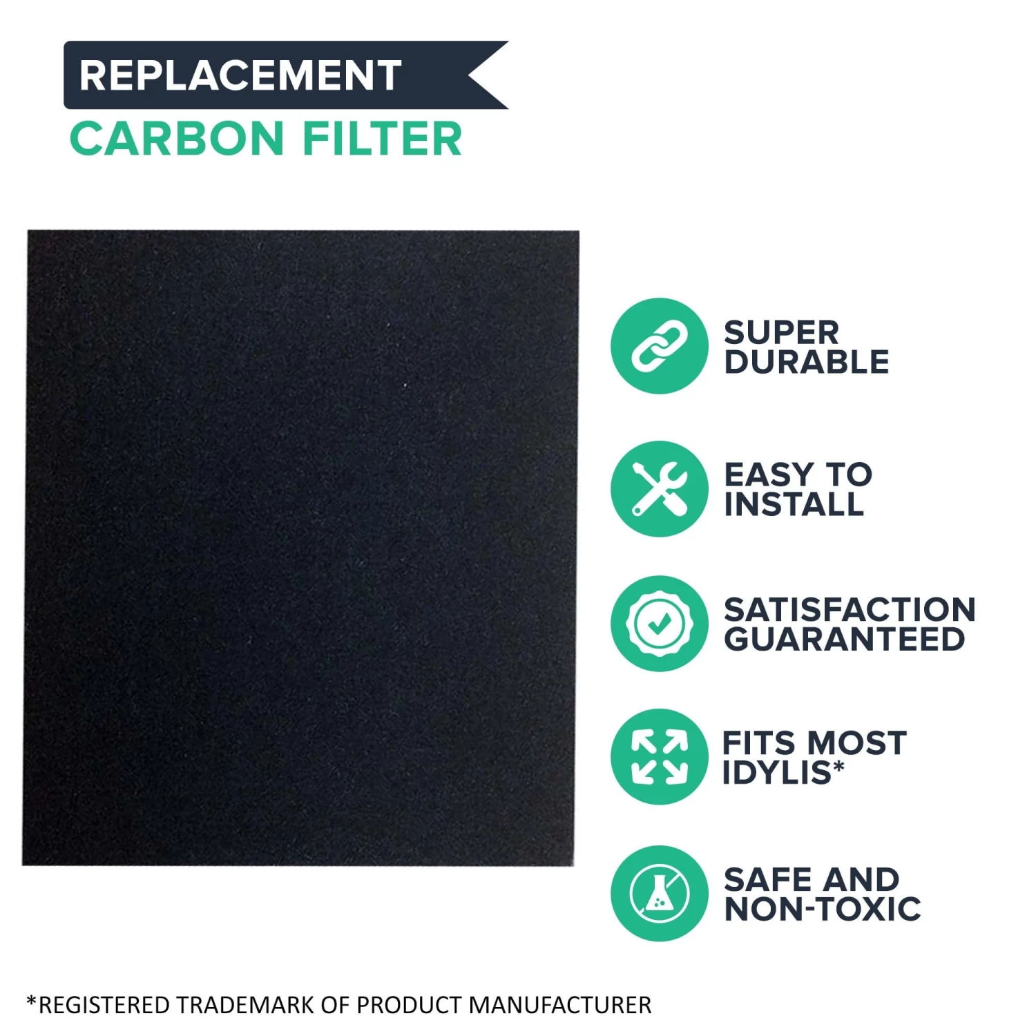 Crucial Air Replacement Filter Compatible With Idylis B Carbon Filter Part # IAF-H-100B And 302656, Fits Idylis IAP-10-125, IAP-10-150 Air Purifiers Model Ð Bulk (1 Pack) 4 Crucial Air Replacement Filter Compatible With Idylis B Carbon Filter Part # IAF-H-100B And 302656, Fits Idylis IAP-10-125, IAP-10-150 Air Purifiers Model Ð Bulk (1 Pack) - Image 2